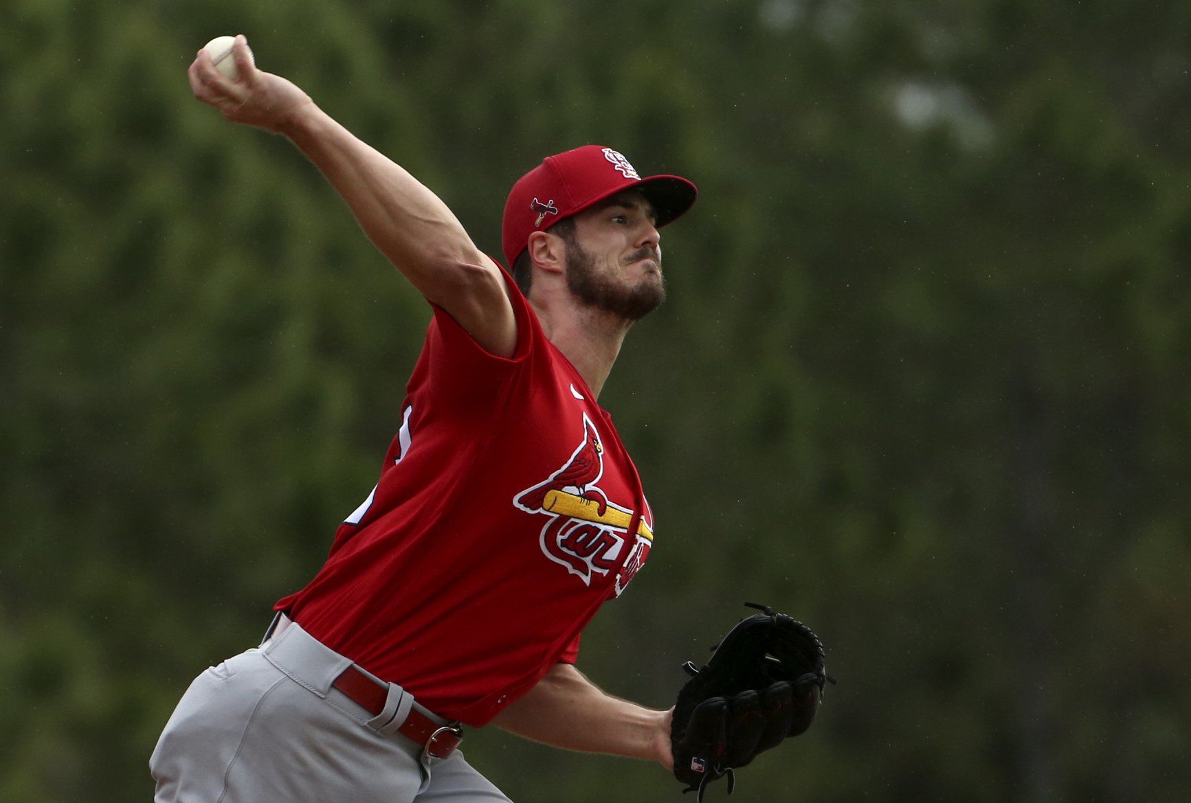Rain shows during Saturday workout at Spring Training